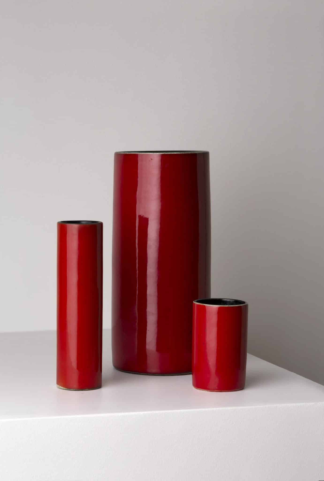 Fin vase Rouleau rouge WA Design Gallery