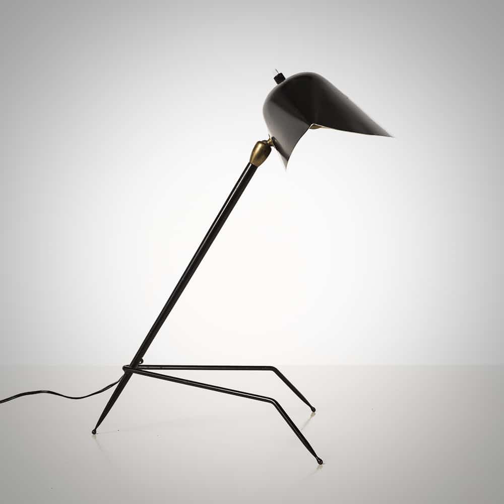 Lampe de table trépied par Serge Mouille