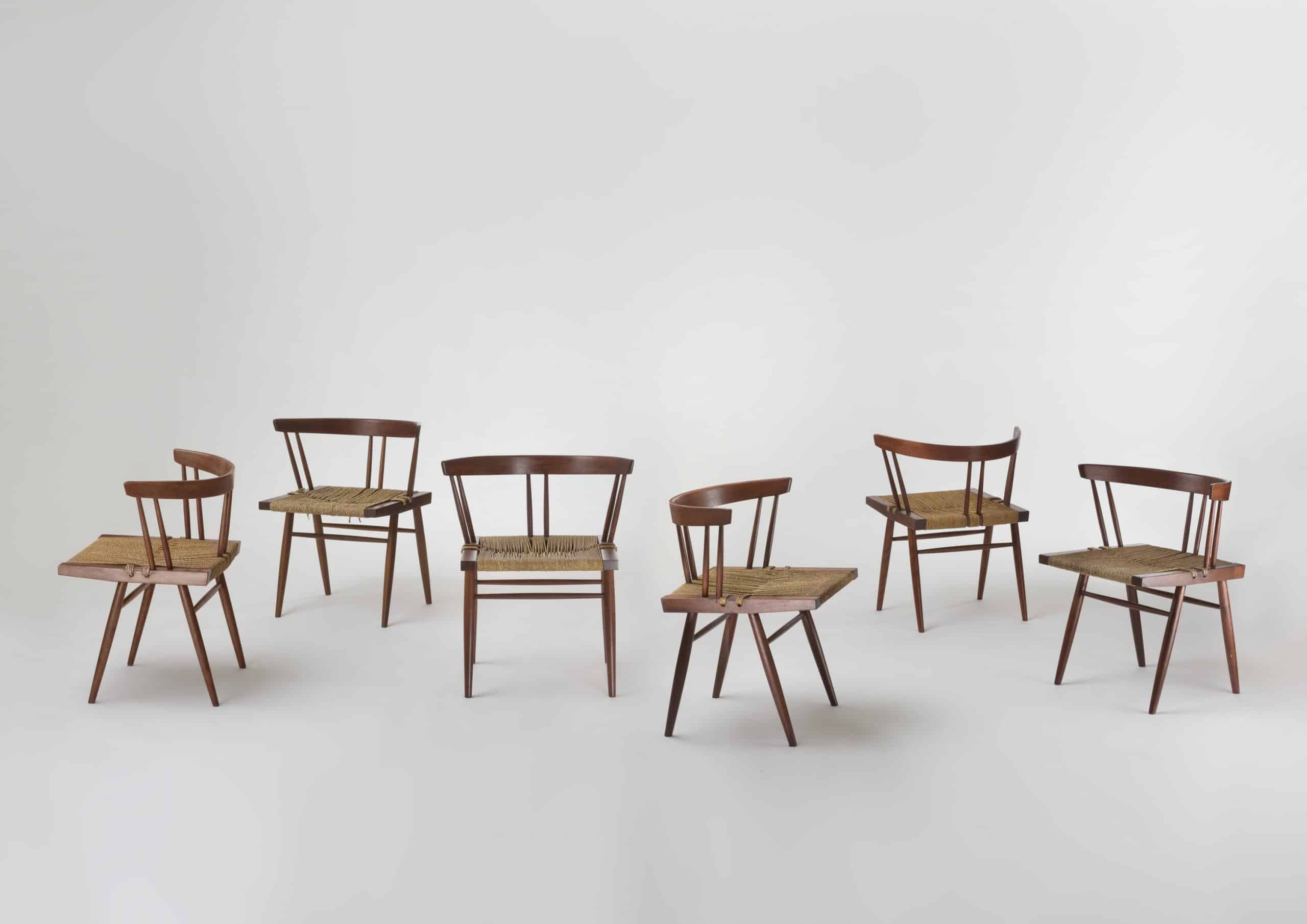 Suite de onze chaises « Grass-Seated » par George Nakashima