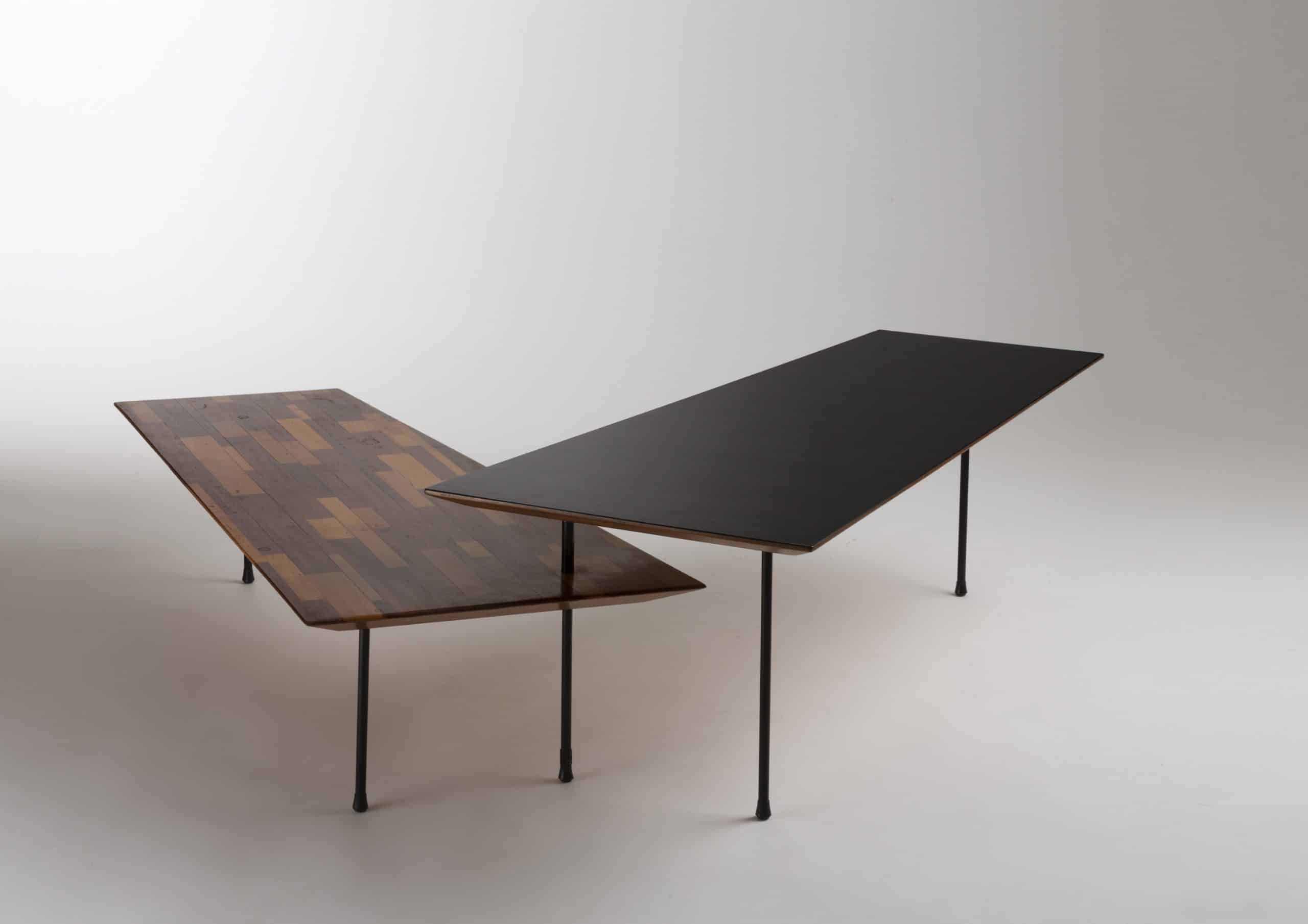 Table basse à double plateaux par Taichiro Nakai