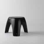 Tabouret empilable noir