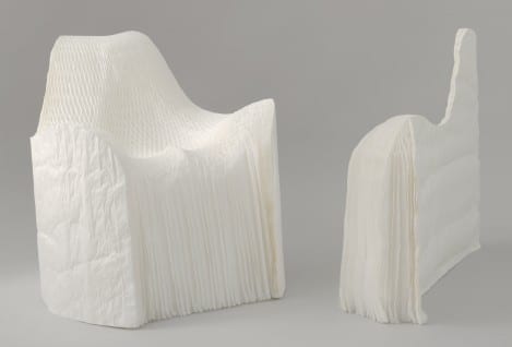 Takujin yoshioka, fauteuil « honey-pop », papier, 2002