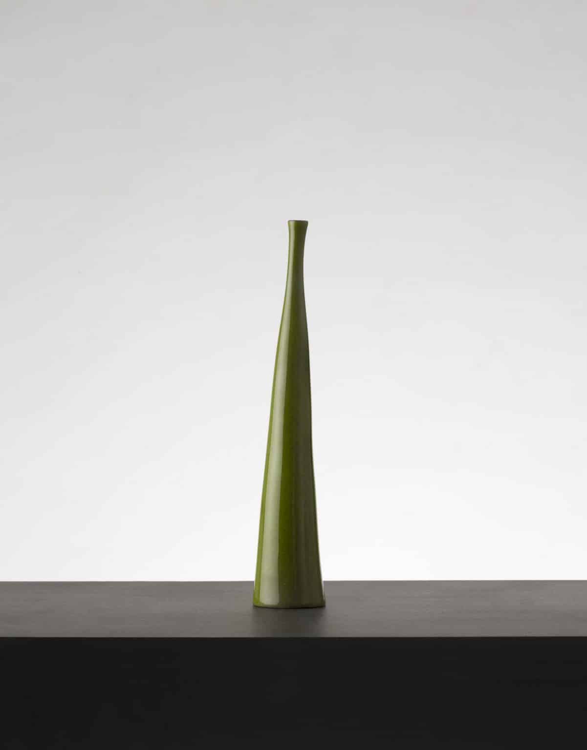Vase soliflore vert par Jacques & Dani Ruelland